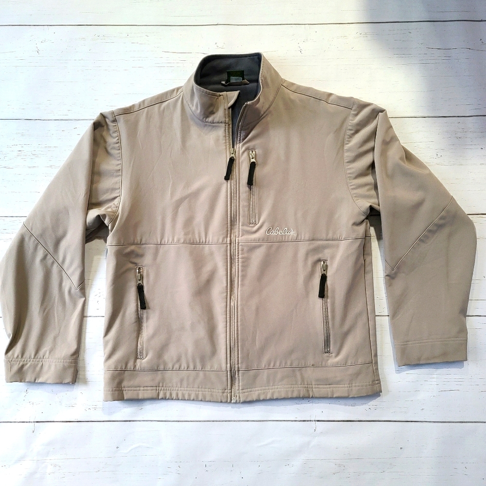 Cabelas Soft Shell Fleece Lined Mens Jacket Size M